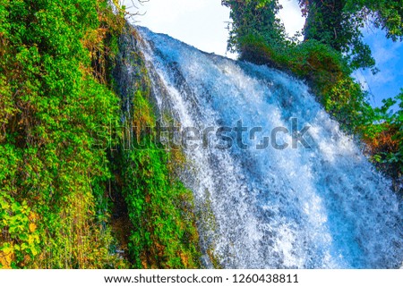 waterfall splash rocks