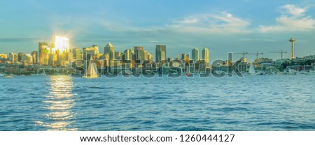 Seattle Golden Hour Panorama