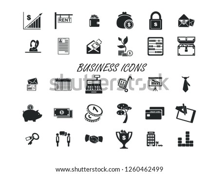 Business vector icon set.
Contains such Icons as Money, Time, Businessman and more. Editable.
