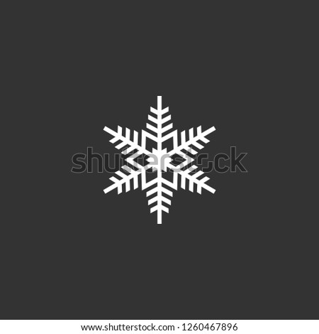 snowflake icon vector. snowflake sign on black background. snowflake icon for web and app
