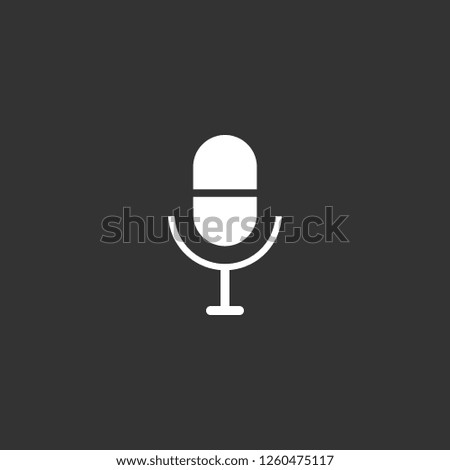 microphone icon vector. microphone sign on black background. microphone icon for web and app