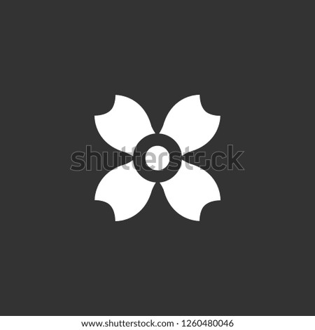 flower icon vector. flower sign on black background. flower icon for web and app
