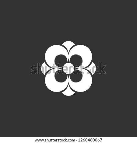flower icon vector. flower sign on black background. flower icon for web and app