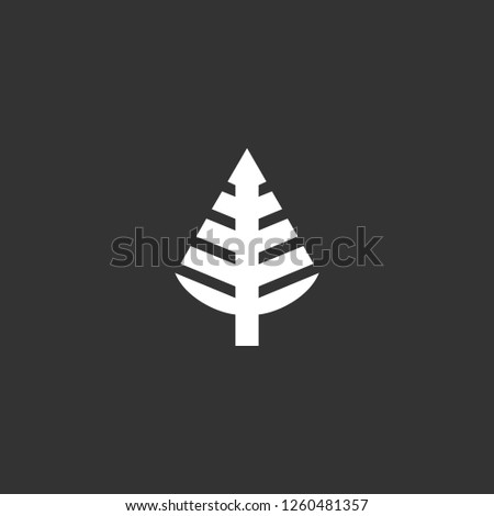 fir tree icon vector. fir tree sign on black background. fir tree icon for web and app