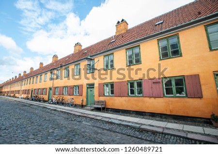 Nyboder - New [small] Houses. Built from 1757 by King Christian IV for housing the personnel and their families of the rapidly growing Royal Danish Navy. Copenhagen. Denmark.