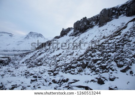 Snow covered Icelandic textures