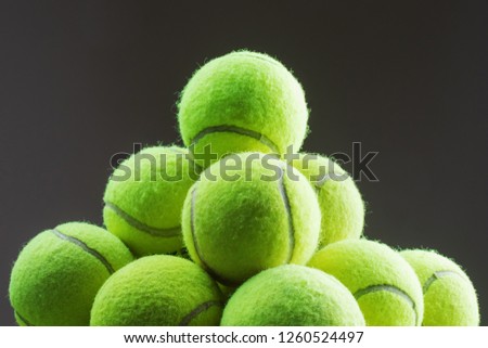 Tennis balls background. Closeup. Background
