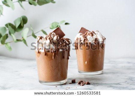 Homemade Dark Chocolate Mousse
and melted chocolate