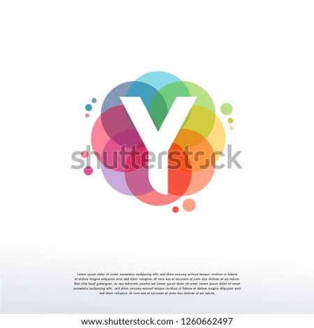 Abstract Y Initial logo designs concept vector, Colorful Letter Y logo designs