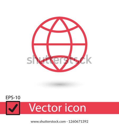 Planet vector icon. Earth is a symbol. Transport concept. Global icon. Globe