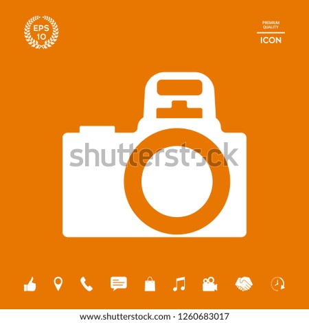 Camera symbol icon. Graphic elements for your design
