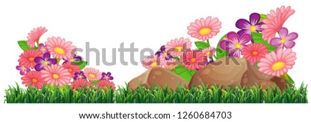 Isolated beautiful flower template illustration
