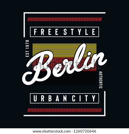 berlin typography for t shirt print