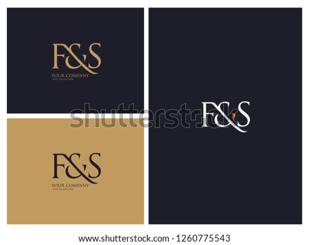 F & S letters Joint logo icon with business card vector template.
