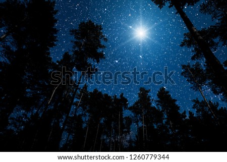 The star indicates the christmas of Jesus Christ.