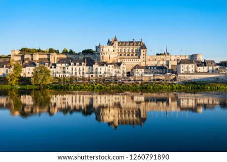 Chateau d'Amboise in Amboise city, Loire valley in France Royalty-Free Stock Photo #1260791890