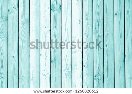 Wooden wall texture in cyan tone. Abstract background and texture for design.