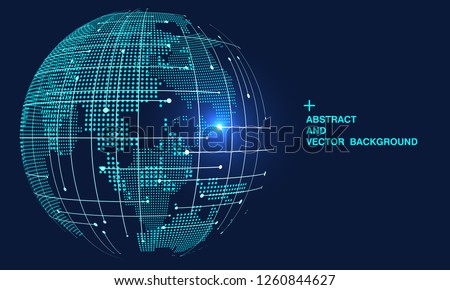 3D abstract concept world or earth, internationalization and globalization Royalty-Free Stock Photo #1260844627