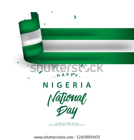 Happy Nigeria National Day Vector Template Design Illustration