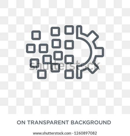 digital transformation icon. Trendy flat vector digital transformation icon on transparent background from general  collection. High quality filled digital transformation symbol use for web and mobile