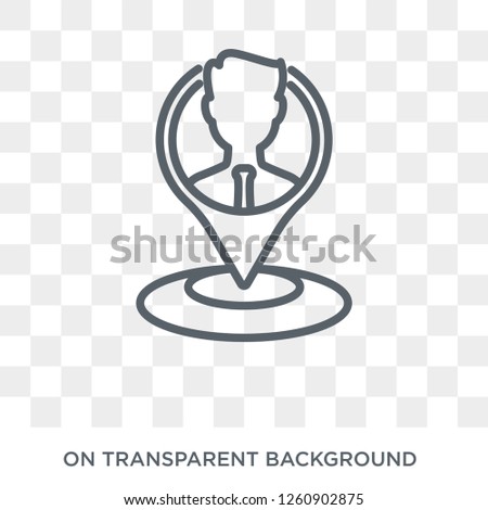 placement icon. Trendy flat vector placement icon on transparent background from General collection. High quality filled placement symbol use for web and mobile
