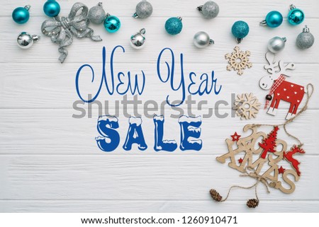 Board with post new year sale