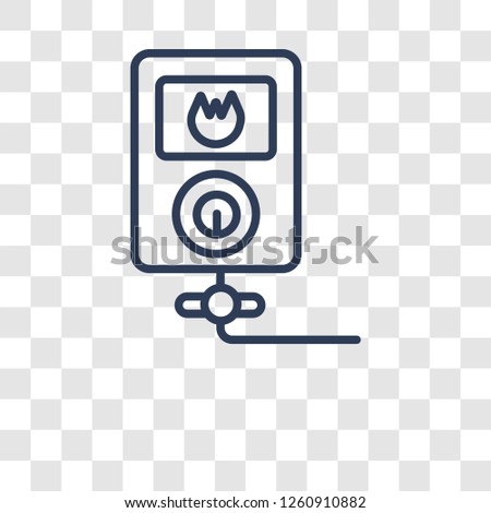 Water heater icon. Trendy Water heater logo concept on transparent background from Smarthome collection