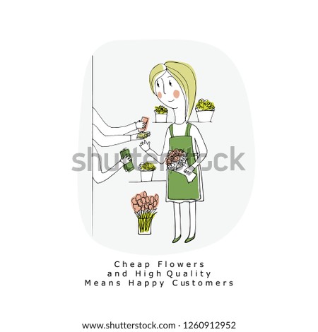 Vector illustration concept of floristic. Creative flat design for web banner, marketing material, business presentation.