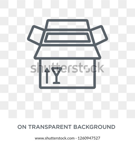 Open box icon. Open box design concept from Delivery and logistic collection. Simple element vector illustration on transparent background.