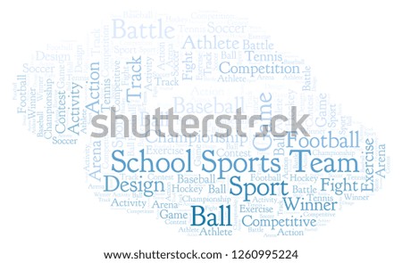 School Sports Team word cloud.