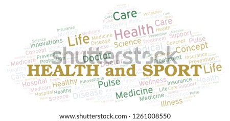 Health And Sport word cloud.