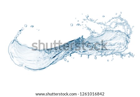 water, water splash isolated on white background, beautiful splashes a clean water 