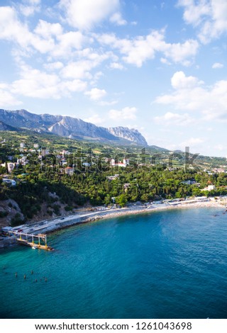 Simeiz, Crimea , View from a rock Diva at city beach