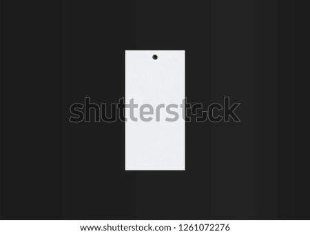 handmade paper tag mockup, price label, on black background, isolated