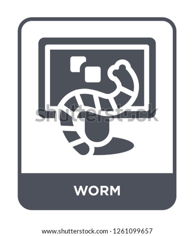 worm icon vector on white background, worm trendy filled icons from Cyber collection, worm simple element illustration
