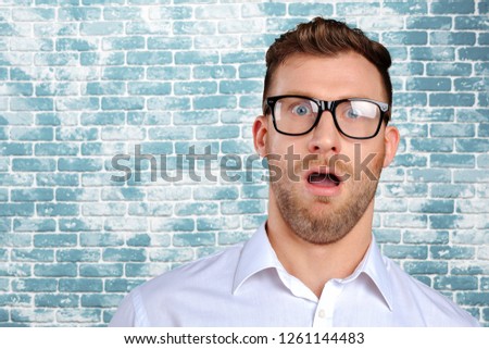 Nerd businessman in glasses