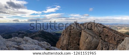 Panoramic views from the peñagolosa peak in Castellon, Spain Royalty-Free Stock Photo #1261151965