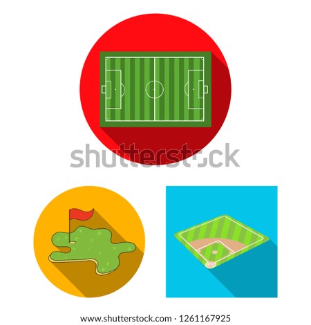 Isolated object of field and sport icon. Set of field and game stock vector illustration.