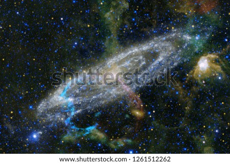 Glowing galaxy, awesome science fiction wallpaper. Elements of this image furnished by NASAnd