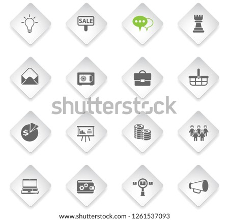 marketing flat rhombus web icons for user interface design