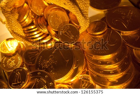 background with gold of coins