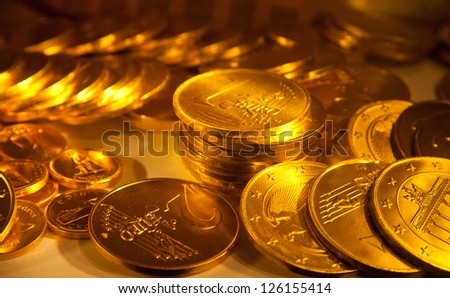 background with gold of coins