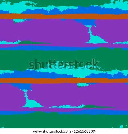 Grunge Stripes. Painted Lines. Texture with Horizontal Dry Brush Strokes. Scribbled Grunge Pattern for Cloth, Swimwear, Textile. Retro Vector Background with Stripes