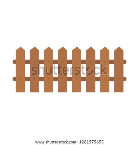 Wooden fence. Fence. Vector illustration. EPS 10. Royalty-Free Stock Photo #1261575655