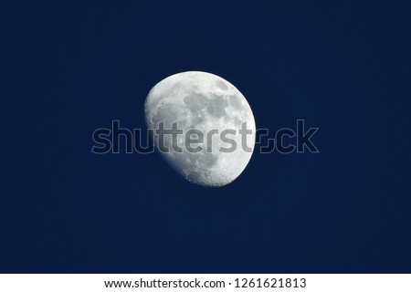 Detail of a moon on the Sky in Mexico City