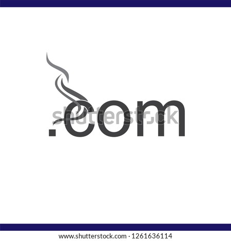 com letter website with smoke logo template