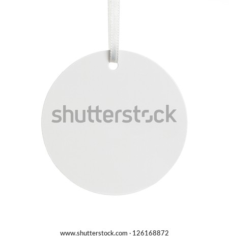 Blank paper price tag isolated on white background with copy space