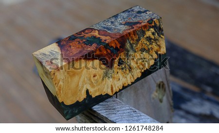 epoxy resin Stabilizing Afzelia burl exotic wood background, Abstract art picture photo, print design and your advertisement