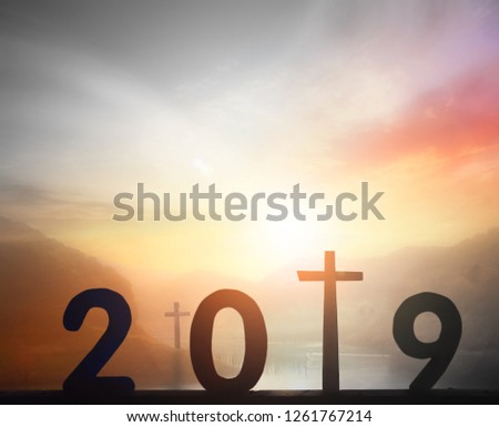 2019 concept: 2019 Christmas Happy New Year