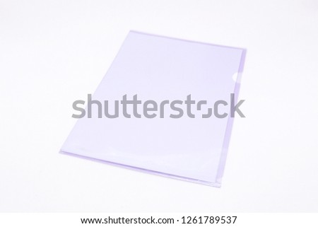 Clear L-type plastic folders 
 Royalty-Free Stock Photo #1261789537